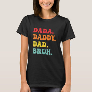 papa papa pap bruh mannen vaderdag kleding retr t-shirt