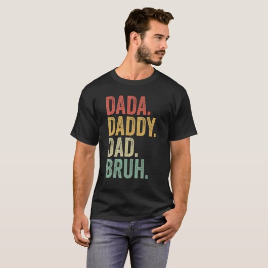 Papa Papa Pap Bruh Papa Brothers Vaderdag Vin T-shirt (Voorkant volledig)