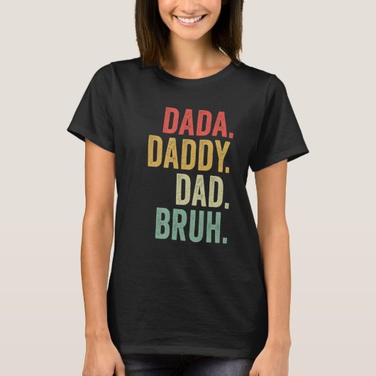 papa papa papa bruh retro  vader s da t-shirt (Voorkant)