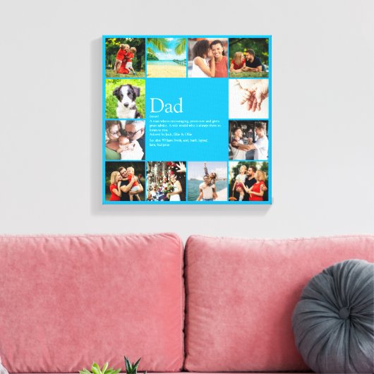 Papa papa Papa Definition 12 Foto Sky Blue Canvas Afdruk (Insitu (Woonkamer))