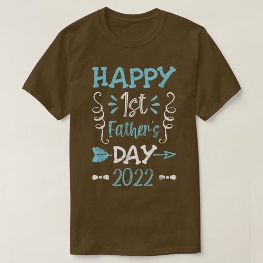 Papa Papa papa Grootvader Happy First Father' T-shirt (Design voorkant)