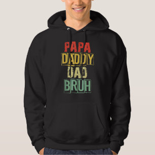 Papa Papa Papa Papa Bruh Vaderdag Kerstdag Mat Hoodie