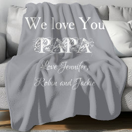 Papa Papa Vader Aangepast papa Dada Eenvoudig Mode Fleece Deken
