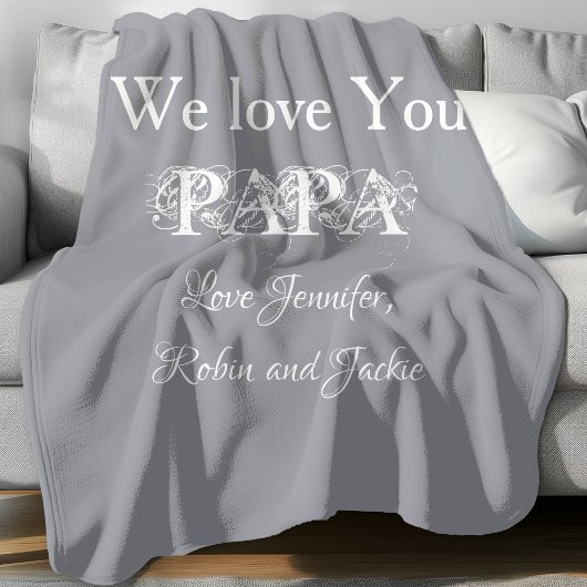 Papa Papa Vader Aangepast papa Dada Eenvoudig Mode Fleece Deken