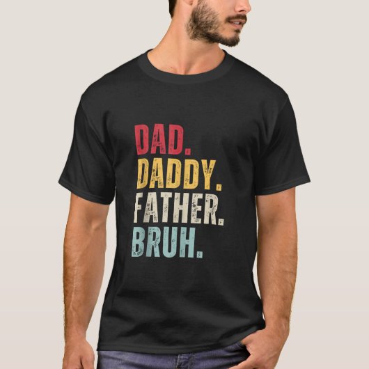 Papa Papa Vader Bruh Vaderdag Funny M T-shirt (Voorkant)