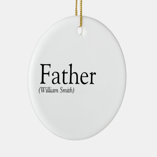 Papa Papa, vader, vader, definitie Keramisch Ornament (Rechts)