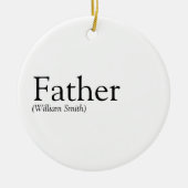 Papa Papa, vader, vader, definitie Keramisch Ornament (Voorkant)