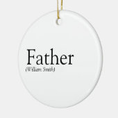 Papa Papa, vader, vader, definitie Keramisch Ornament (Links)