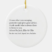 Papa Papa, vader, vader, definitie Keramisch Ornament (Achterkant)