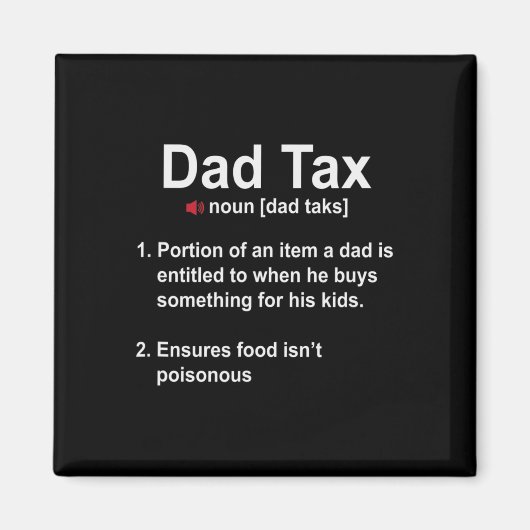 Papa Papa Vaderdag Magneet (Voorkant)