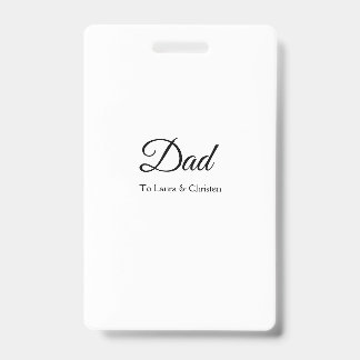 Papa papa voegt naamstekst vaderdag cadeaus toe badge