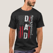Papa pappa Pistool Rechten Ar 15 Amerikaanse vlag T-shirt (Voorkant)
