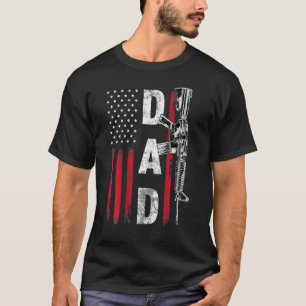Papa pappa Pistool Rechten Ar 15 Amerikaanse vlag T-shirt