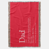 Papa, pappa, vaders definitie Modern Fun Red Deken (Voorkant Verticaal)