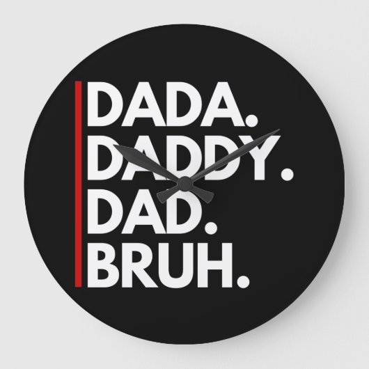 PAPA PAPPIE PAPA BROER GROTE KLOK (Voorkant)