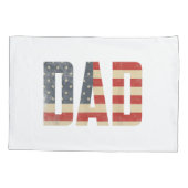 Papa Patriottische Amerikaanse Vlag Vaderdag Papa Kussensloop (Achterkant)