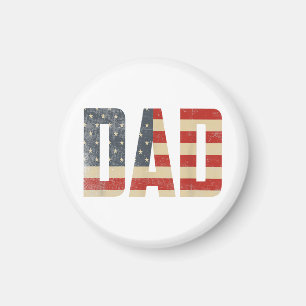 Papa Patriottische Amerikaanse Vlag Vaderdag Papa Magneet