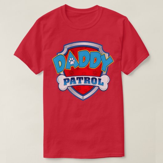 Papa Patrol Dog mam Pap Funny Gift Birthday Party T-shirt (Design voorkant)