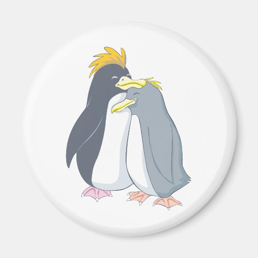 Papa Penguin Loves Mama Penguin Magneet (Voorkant)