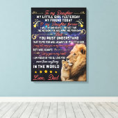 Papa - Perfect cadeau voor je dochter Canvas Afdruk (Insitu (Houten vloer))