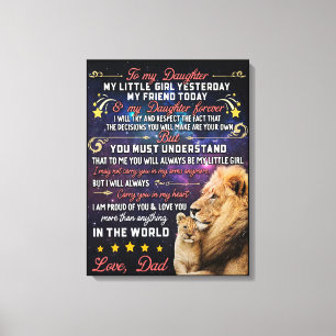 Papa - Perfect cadeau voor je dochter Canvas Afdruk