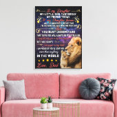 Papa - Perfect cadeau voor je dochter Canvas Afdruk (Insitu (Woonkamer))