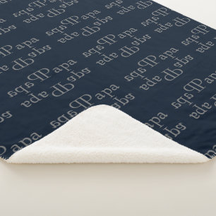 Papa Personalized Sherpa Blanket Deken