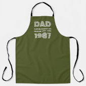 Papa Persoonlijk jaar Grill Master BBQ Army Green Schort (Voorkant)