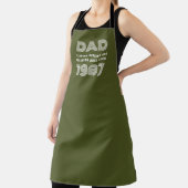 Papa Persoonlijk jaar Grill Master BBQ Army Green Schort (Insitu)