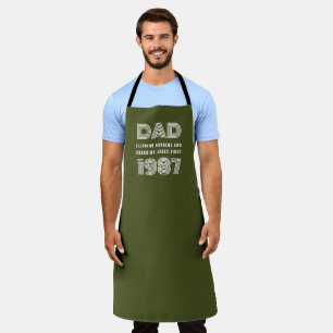 Papa Persoonlijk jaar Grill Master BBQ Army Green Schort