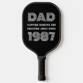 Papa Persoonlijk jaar Grill Master Black Pickleball Paddle (Voorkant)