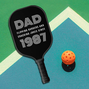 Papa Persoonlijk jaar Grill Master Black Pickleball Paddle
