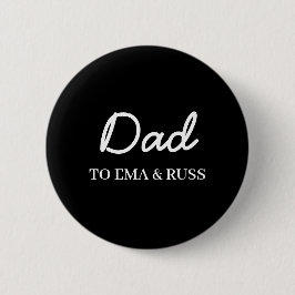 Papa | Persoonlijk Vaderdag Modern Design Ronde Button 5,7 Cm