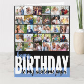 Papa Photo Collage 31 Afbeelding Happy Birthday Ka Kaart (Voorkant)