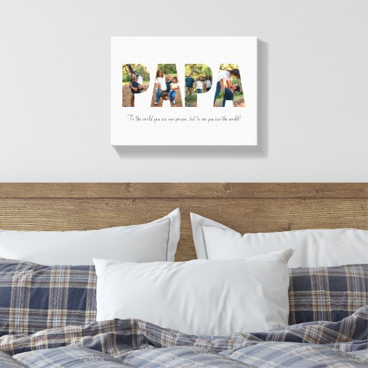 Papa Photo Collage Canvas (Insitu (Slaapkamer))