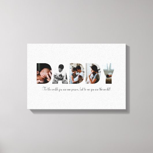 Papa Photo Collage Canvas (Voorkant)