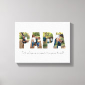 Papa Photo Collage Canvas Afdruk (Voorkant)