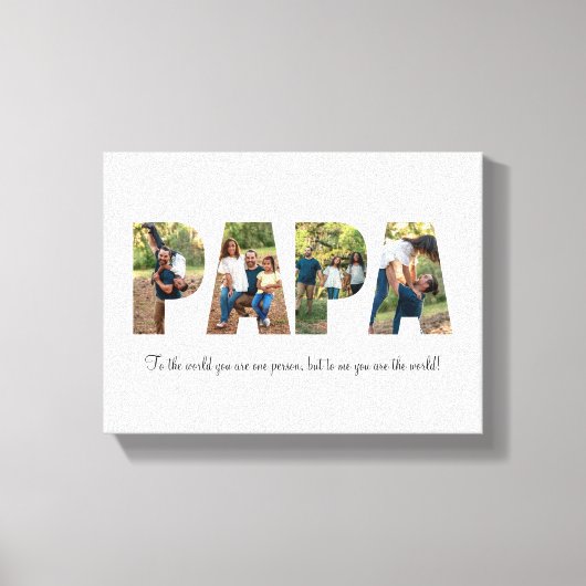 Papa Photo Collage Canvas Afdruk (Voorkant)