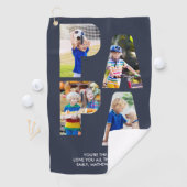 PAPA Photo Collage Letter Cutout Personated Golfhanddoek (Insitu)