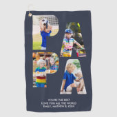 PAPA Photo Collage Letter Cutout Personated Golfhanddoek (Voorkant)