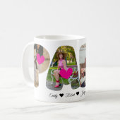 PAPA Photo Collage Mok met Hart - Perfect Gift (Voorkant links)