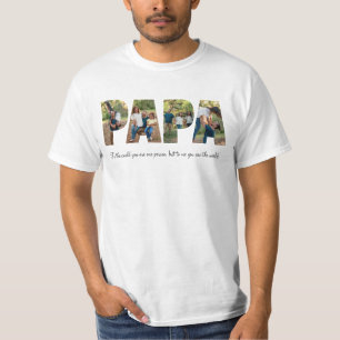 Papa Photo Collage Shirt voor Vaderdag