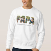 Papa Photo Collage Sweatshirt voor Vaderdag (Voorkant)