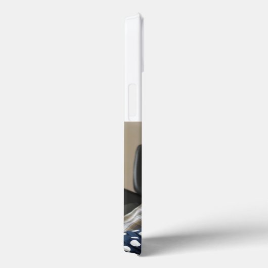 Papa photo with blue text Case-Mate iPhone case (Achterkant / Rechts)