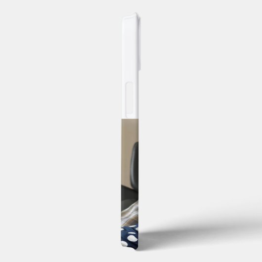 Papa photo with dark blue text  Case-Mate iPhone case (Achterkant / Rechts)