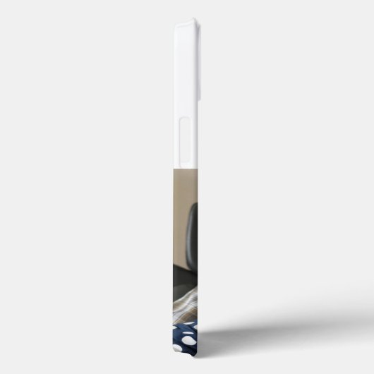 Papa photo with sea blue text  Case-Mate iPhone case (Achterkant / Rechts)