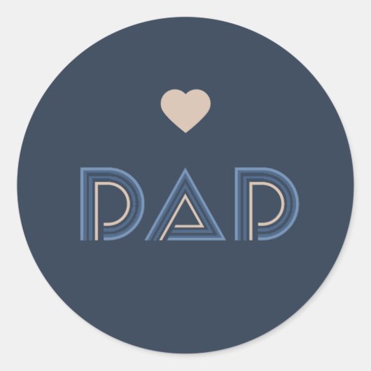 Papa, Pijler van Eer Ronde Sticker (Voorkant)