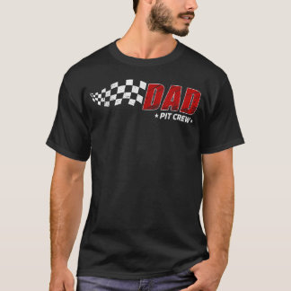 Papa Pit Crew Race Auto Verjaardag Familie Matchin T-shirt