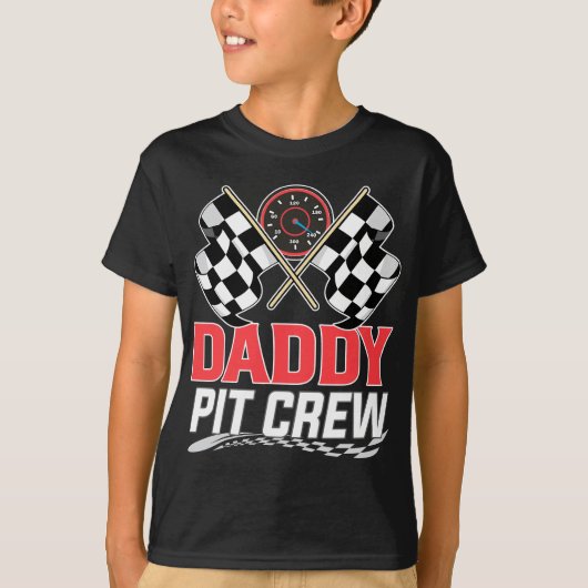 Papa Pit Crew Race Car Birthday Party Racing Fami T-shirt (Voorkant)