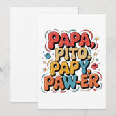 Papa Pito Pappy Pawer Bedankkaart (Voorkant / Achterkant)